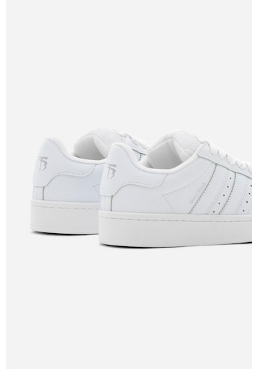 Termo Taban Yanı Şeritli Bağcıklı Kadın Beyaz Spor Ayakkabı Tbzer005 Beyaz