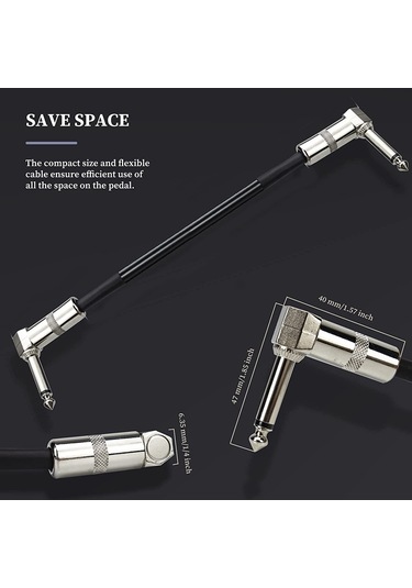 Sones Tek Blok Ses Enstrümanı Elektrik Gitar Efekt Hattı, Kablo Uzunluğu: 15 Cm Kare Başlık Gümüş