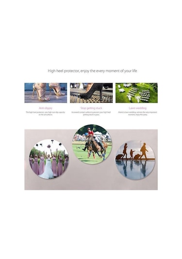 Topuklu Ayakkabı Sesi Önleyici Şeffaf Aparat 3 Çift S-m-l Ofis Içi Topuk Sesi Önleyici Kesici Şeffaf