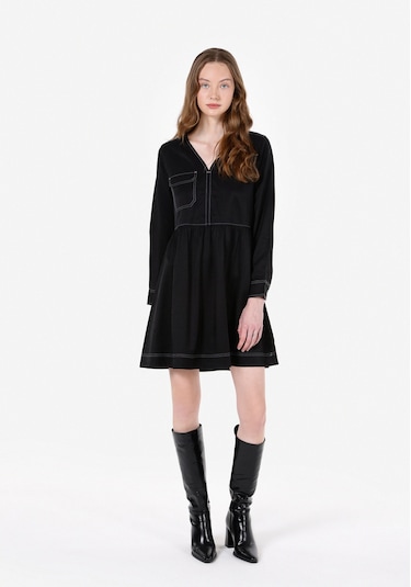 Colins Regular Fit Kadın Siyah Elbise Cl1072482 Q1.v1 Blk Siyah