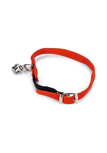 Beeztees Kedi Boyun Tasması, Süet, Kırmızı, 24-29cm