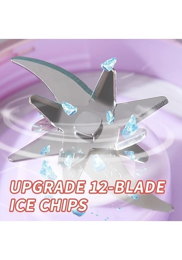 Fastbuy Pembe Usb Sarj Edilebilir Meyve Sıkacağı, Smoothie, Milkshake, Çeşitli İçecekler İçin, Temel Tasınabilir Meyve Suyu Y Pembe