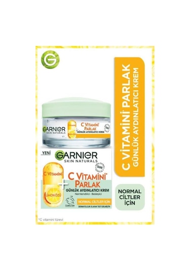 Garnier C Vitamini Süper Aydınlatıcı Gece Serumu 30 ML + C Vitamini Parlak Günlük Aydınlatıcı Krem 50 ML