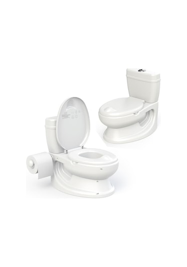 Dolu Beyaz Eğitici Bebek Tuvalet Lazımlık Beyaz