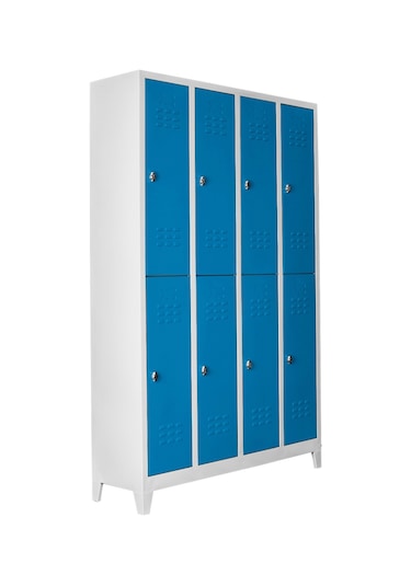 Jessan Ofis 8 li Soyunma Dolabı Gri-Mavi