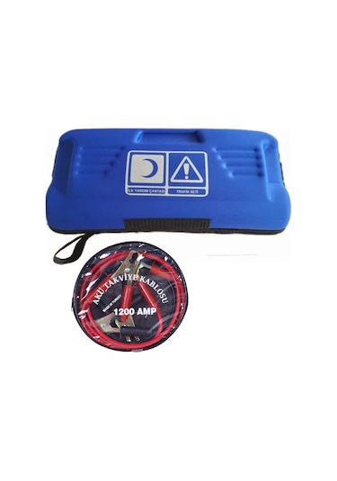 Lüx Trafik Seti Tüvtürk Uyumlu Mavi Eva Akü Takviye Kablosu