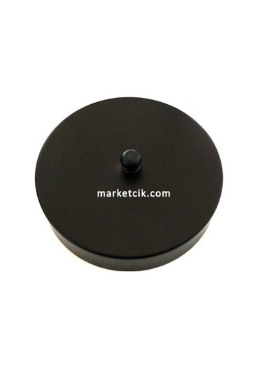 Marketcik Avize, Abajur Için Yuvarlak Siyah Metal Rozans 40Cm Siyah