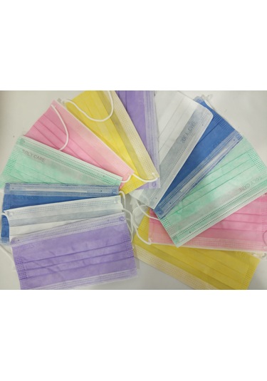 Make Soly Care 3 Katlı Renkli Burun Telli 2 Kutu 100 Adet