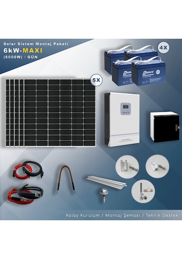 Matech 6 KW Maxi Solar Paket Sistem 6000W/gün