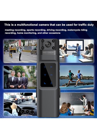 Moveevo Wifi Bağlantılı Geniş Açılı Spor Kamera, 1080p Hd Kayıt, Gece Görüşü, Taşınabilir Siyah