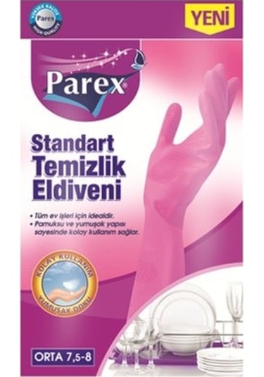 Parex Standart Temizlik Eldiveni Pembe M