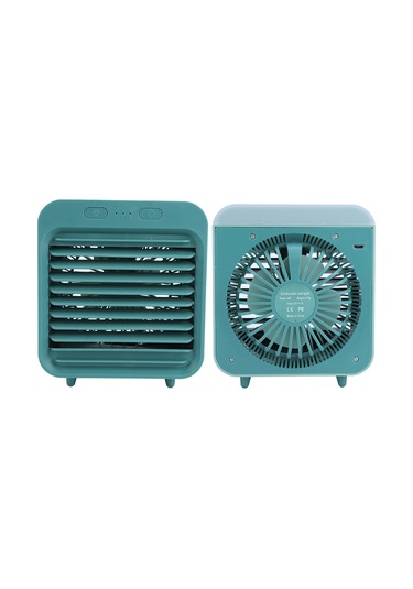 Hangfox Yeşil Usb Şarjlı Taşınabilir Hava Soğutucu, 3 Vites Ayarlanabilir, 200ml Kapasite, Soğutma-nemlendirme, 10 Saat Kullanim Süresi
