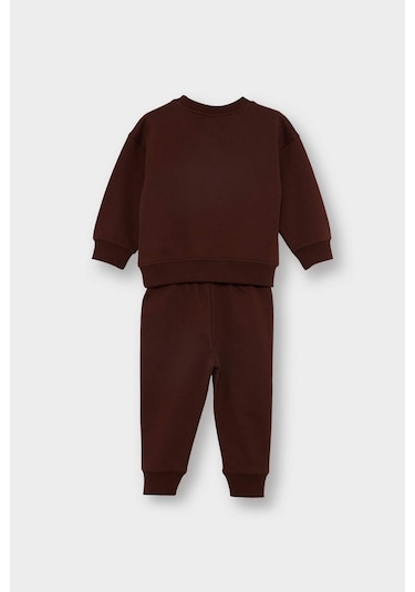 Defacto Erkek Bebek 2li Takım Basic Düz Sweatshirt Eşofman Altı E8434a525wnbn319 Kahve