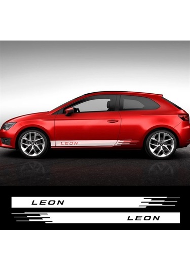 Seat Leon Yazılı Kesikli Sticker Etiket Modeli