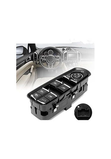 7pp959858mdml 7pp959858 7pp959858aedml Ön Kapı Sürücü Yan Elektrikli Güç Penceresi Anahtarı Porsche Panamera Cayenne İle Uyumlu