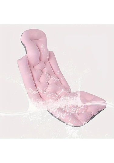 Trendooze Sunshine022 Pembe Emici Banyo Paspası Kaymaz Polyester Küvet Minderi Hafifletici Şezlong Pembe Pembe