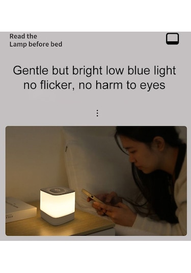 Cbtx Usb İle Güçlendirilmiş Dokunmatik Gece Lambası Masaüstü Başucu Üç Renkli Kademesiz Karartma Lambası