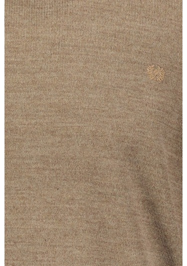 Finesuits Erkek Düz Yünlü Kazak 2422201003.dzoyr Vizon