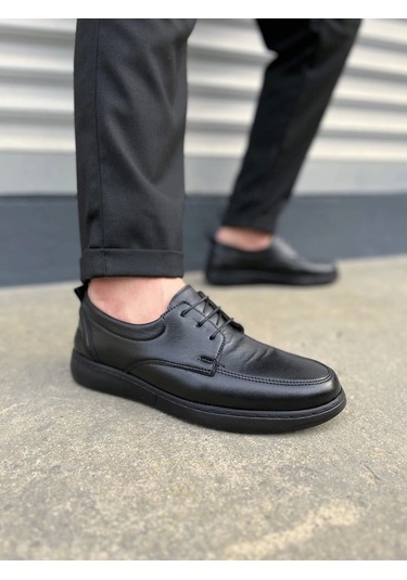 Jy0510 Clasica Bağcıklı Cilt Erkek Günlük Klasik Ayakkabı Cst - Siyah Siyah