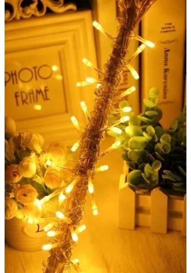 Buffer 10 Metre 100 Ledli 8 Fonksiyonlu Dekoratif Lambader Sarı Lamba -m11 Sarı