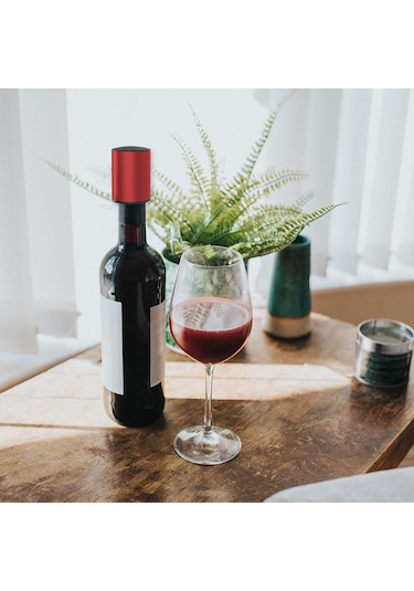 Suntek Magideal Şarap Stoper Silikon Alüminyum-alaşım-kırmızı Kırmızı