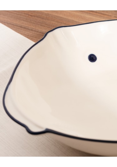 Madame Coco Marine 24 Cm Çukur Tabak Td - Marıne - 02 Çukur Tabak-mavi/beyaz