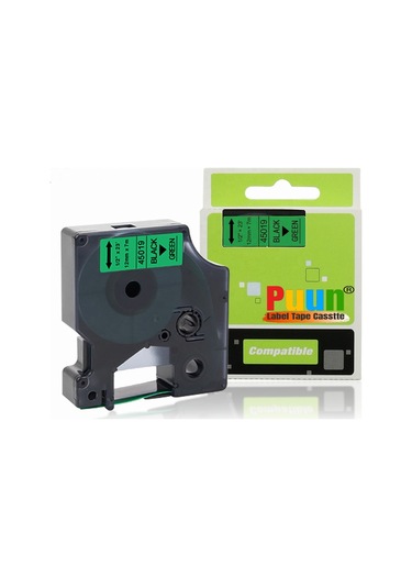 Puun Dymo D1 45019 12mmX7m Yeşil üzeri Siyah 720590 Uyumlu şerit