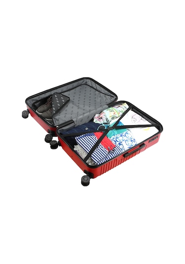 Biggdesign Cats Kırmızı Büyük Boy 28" Valiz Kırmızı