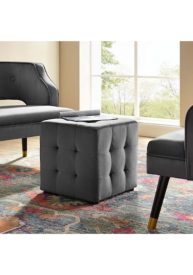 Deccostil Kare Puf Dikişli 45 x 45 Cm