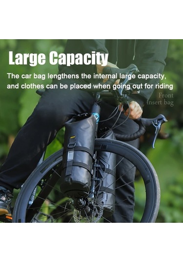 Willowhaven Road Bisiklet Çok Fonksiyonlu Ön Çatal Çantası Tpu Dağ Bisikleti Uzun Mesafe Seyahat Çantası Haki