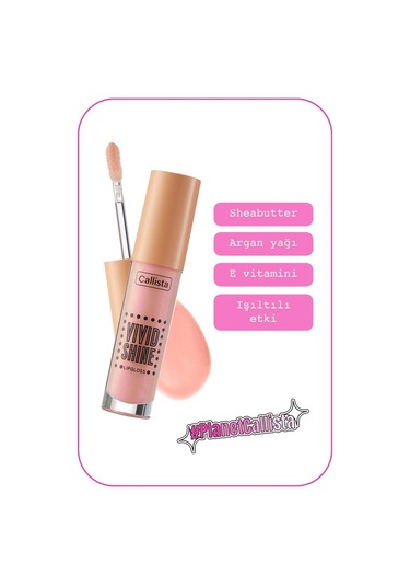 Callista Vivid Shine Lipgloss Nemlendiricili Dudak Parlatıcısı 105 Sugar Baby