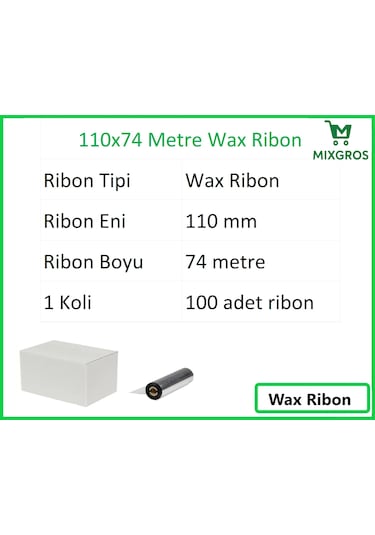 110x74 Metre Wax Ribon 100 Adet 100