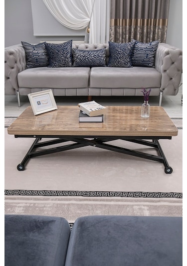 Home Üst Tabla Mdf Antiklayt Oval Köşe Alt Ayak Siyah