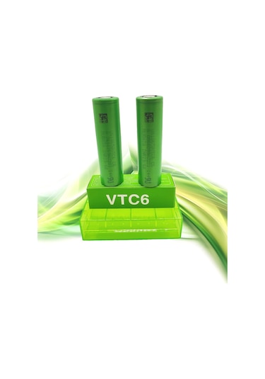 Sony Vtc6 18650 3.7V 3000 Mah Li-Ion Şarjlı Pil 2 Adet Pil Kabı