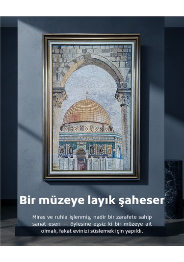 Kubbetü's-sahra Dikey Mozaik Tablo 144x104 Cm .