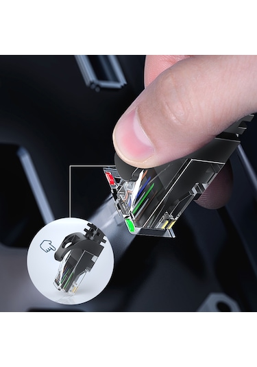 Essager CAT6 LAN RJ45 Ağ Ethernet Kablosu 2 Metre  - Yuvarlak Tel Flat Wire