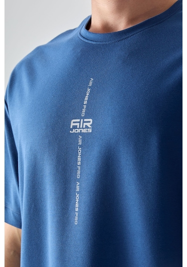 Tommy Life Parlament Pamuklu Kalın Yumuşak Dokulu Oversize Fit Baskılı Erkek T-shirt - 88373 Parlament