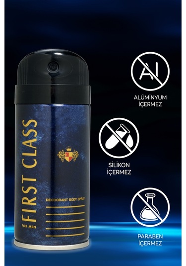 First Class Erkek Sprey Deodorant 3 x 150 ML
