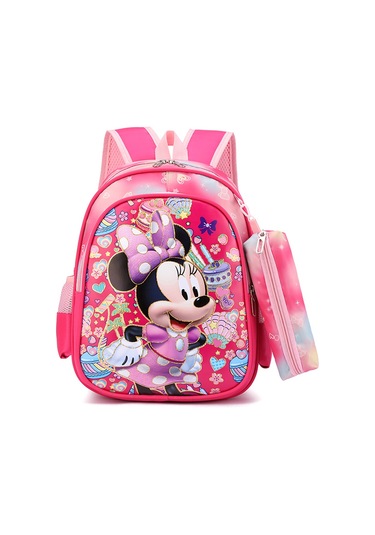 Şık Altın Kaplama Çocuk Okul Çantası Anaokulu İlkokul Öncesi Kırtasiye Çantası Çocuklar İçin Karikatür Sırt Çantası 14 İnç Altın Kaplama Kadın Mickey Mouse