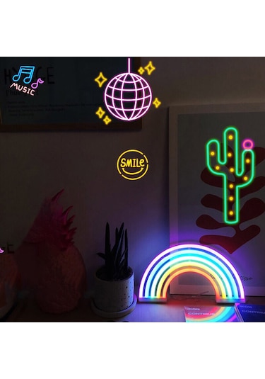 Mufunye Halloween Renkli Led Neon Işığı - Usb Ve 3xaa Pil Çift Besleme - Sürekli Aydınlatma Modu Beyaz