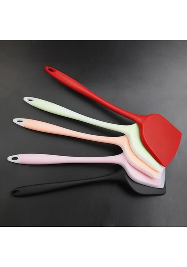 Chuangyinshop Yeşil Silikon Spatula, Yapışmaz Tava Özel, Yüksek Isıya Dayanıklı, Kalın Mutfak Aletleri Yeşil