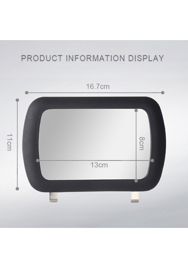 Dm-071 Araç Güneşlik Pp+cam Makyaj Aynası Araba Güneşlik Plaka Klipsli Ultra Clear Ayna