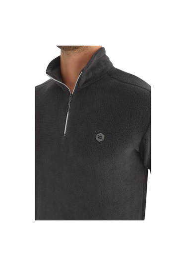 Crozwise Yarım Fermuarlı - Erkek Antrasit Spor Polar - 6036-06