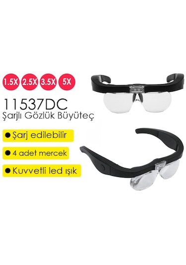 Texta 11537dc Şarj Edilebilir Ledli Gözlük Büyüteç