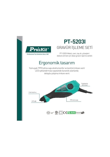 Proskit Pt-5203I Elektrikli Gravür Işleme Seti