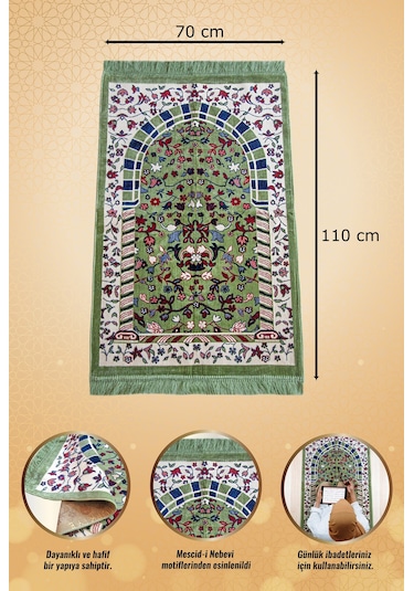 Kadife Ravza Desenli Seccade