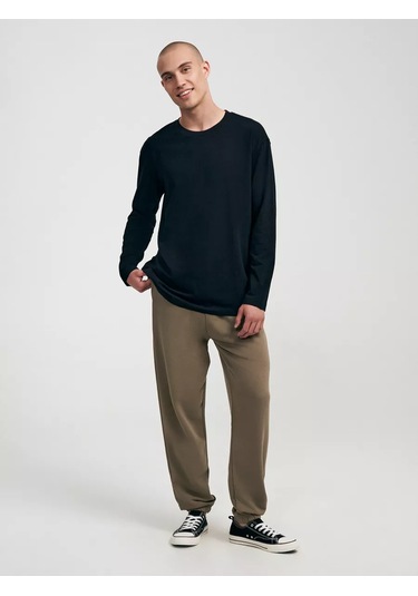 Tvoe Pamuklu Klasik Uzun Kollu Uzun Kollu Üst 249217065 SIYAH