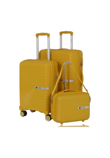 Mçs Polipropilen 3lü Valiz Seti Orta & Kabin & Makyaj V374 S24sy1000080-set 00012 Sarı