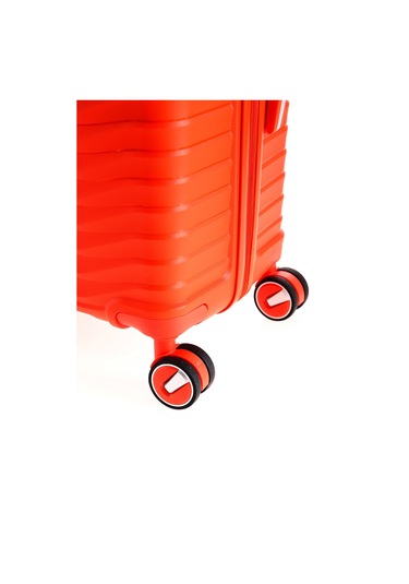 Ultra Dayanıklı 3'lü Set Valiz & Bavul Turuncu-1396 Turuncu