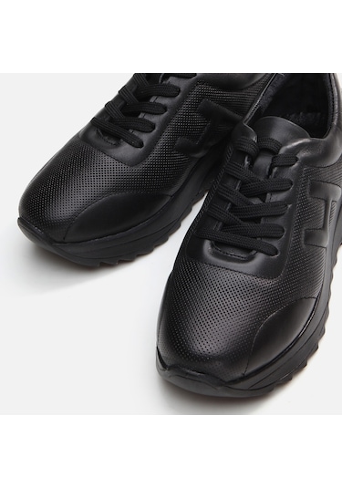 Hotiç Hakiki Deri Siyah Kadın Spor Ayakkabı 01ayh294640a100 Siyah